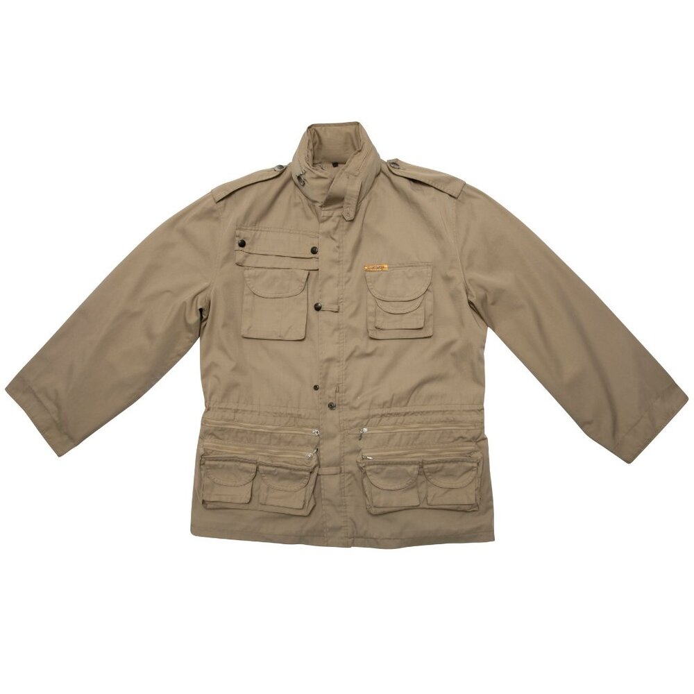 GLOBETROTTER (England) 70s Vintage Twill Weave Safari Jacket : L
